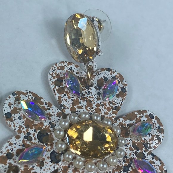 Jujlia Jewelry Chandelier Dangle Drop Pierced Earrrings Tassell Floral Boho - Picture 16 of 16